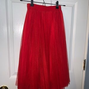 Charlotte Russe Red tulle skirt!